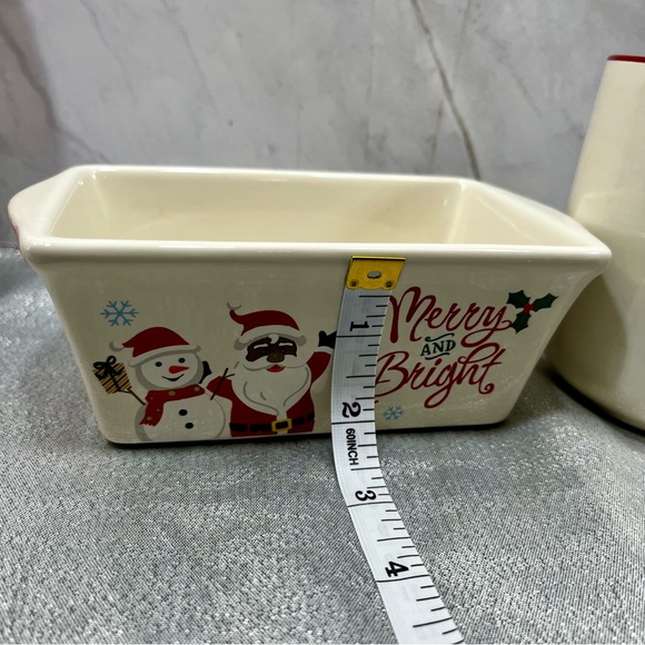 Santa and Snowman Milk and Cookies Dishes for Christmas - Picture 9 of 10